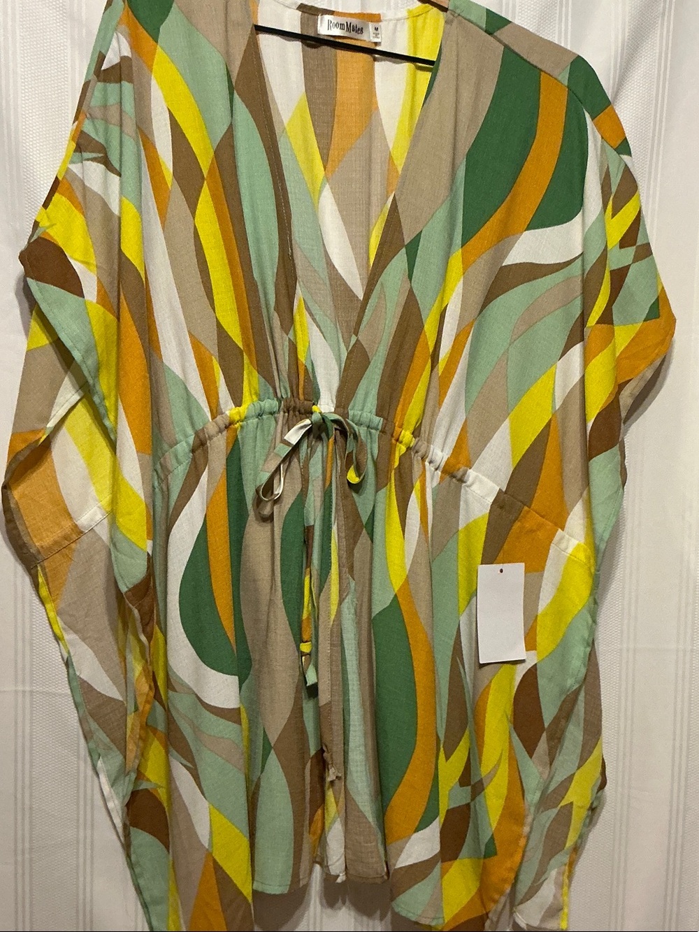 Roommates Multicolor Wavy Print Drawstring Tunic